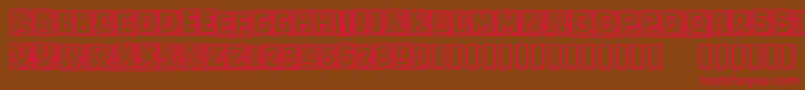CfcherokeeRegular-Schriftart – Rote Schriften auf braunem Hintergrund
