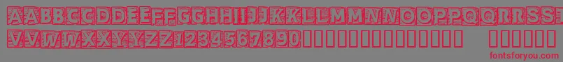 フォントCfcherokeeRegular – 赤い文字の灰色の背景