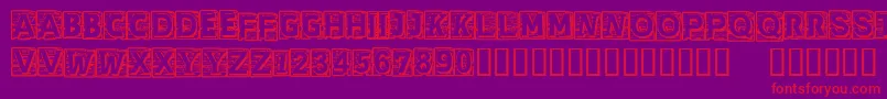 CfcherokeeRegular-Schriftart – Rote Schriften auf violettem Hintergrund