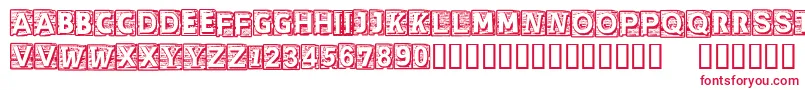 CfcherokeeRegular Font – Red Fonts on White Background