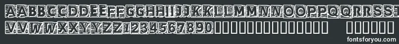 フォントCfcherokeeRegular – 黒い背景に白い文字