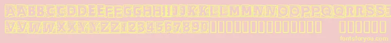 CfcherokeeRegular-Schriftart – Gelbe Schriften auf rosa Hintergrund