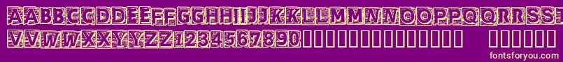 CfcherokeeRegular Font – Yellow Fonts on Purple Background