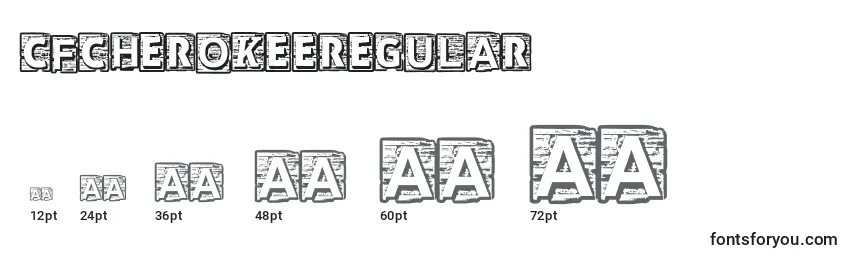 Размеры шрифта CfcherokeeRegular