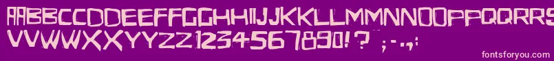 EldesCordel1Lite Font – Pink Fonts on Purple Background