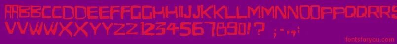 EldesCordel1Lite Font – Red Fonts on Purple Background