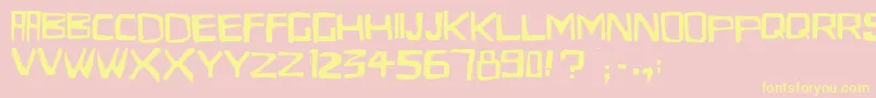 EldesCordel1Lite Font – Yellow Fonts on Pink Background