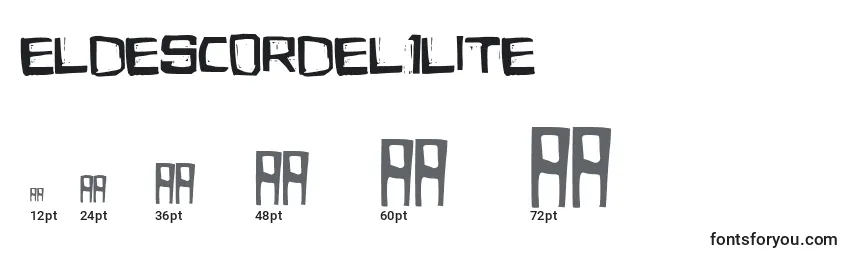 Размеры шрифта EldesCordel1Lite