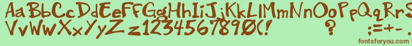 Greenwood Font – Brown Fonts on Green Background