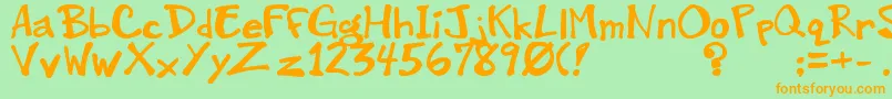 Greenwood Font – Orange Fonts on Green Background