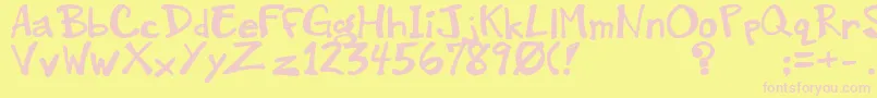 Greenwood Font – Pink Fonts on Yellow Background