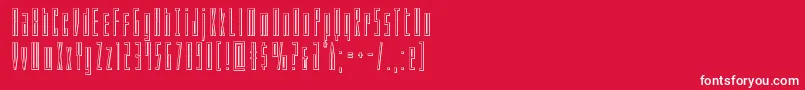 フォントPhantaconout – 赤い背景に白い文字