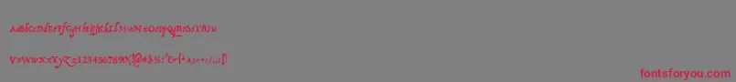 P22OperinaPro Font – Red Fonts on Gray Background
