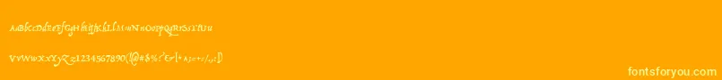 P22OperinaPro Font – Yellow Fonts on Orange Background