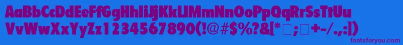 SeighDisplaySsi Font – Purple Fonts on Blue Background