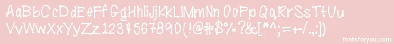 Moviespopcorn Font – White Fonts on Pink Background