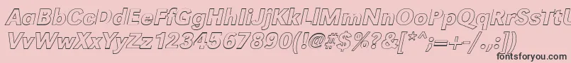 GroteskouMediumItalic Font – Black Fonts on Pink Background