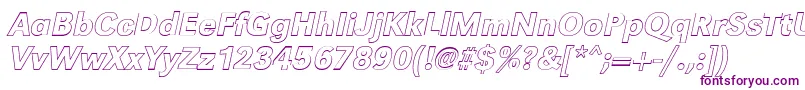 GroteskouMediumItalic Font – Purple Fonts on White Background