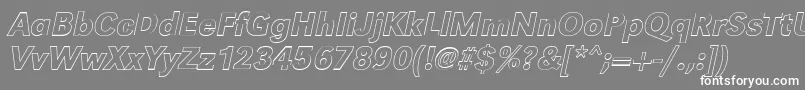 フォントGroteskouMediumItalic – 灰色の背景に白い文字