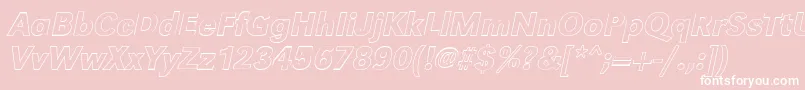 GroteskouMediumItalic Font – White Fonts on Pink Background