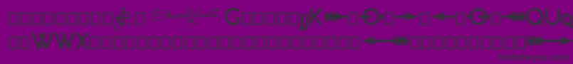 Czcionka Railwayalternate – czarne czcionki na fioletowym tle