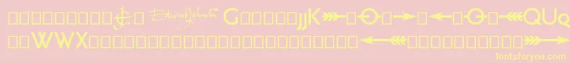 Railwayalternate Font – Yellow Fonts on Pink Background