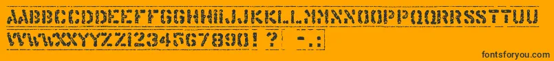 OffshoreBankingBusiness Font – Black Fonts on Orange Background