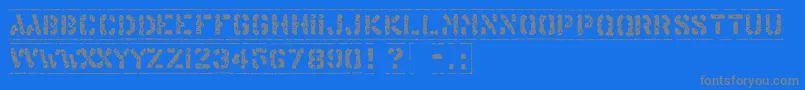 フォントOffshoreBankingBusiness – 青い背景に灰色の文字