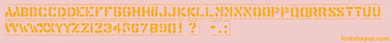 OffshoreBankingBusiness Font – Orange Fonts on Pink Background