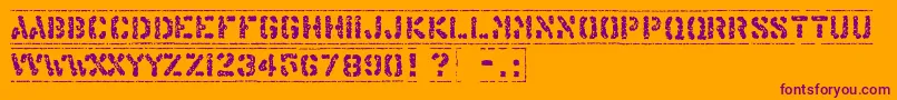 OffshoreBankingBusiness Font – Purple Fonts on Orange Background