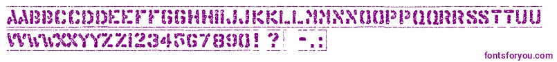 Шрифт OffshoreBankingBusiness – фиолетовые шрифты на белом фоне