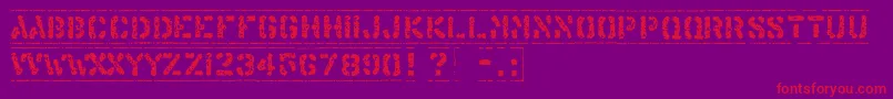 フォントOffshoreBankingBusiness – 紫の背景に赤い文字