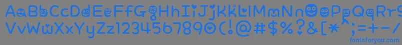 SweetSmile Font – Blue Fonts on Gray Background