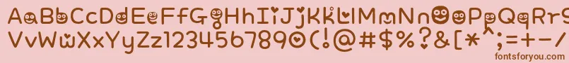 SweetSmile Font – Brown Fonts on Pink Background