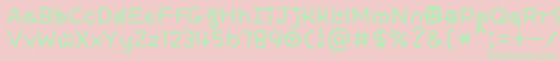 SweetSmile Font – Green Fonts on Pink Background