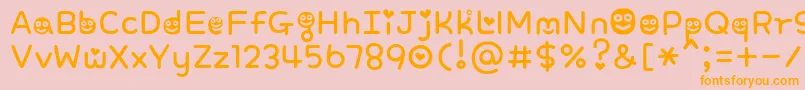 SweetSmile Font – Orange Fonts on Pink Background