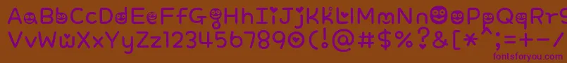 SweetSmile Font – Purple Fonts on Brown Background