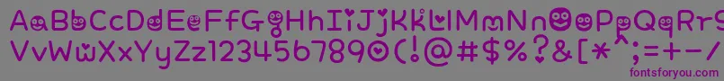 SweetSmile Font – Purple Fonts on Gray Background