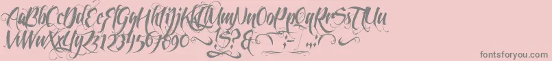 FeathergraphyDecoration Font – Gray Fonts on Pink Background