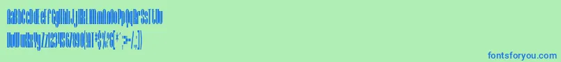 Czcionka SfBaroquesqueCondensed – niebieskie czcionki na zielonym tle