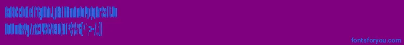 Więcej informacji o czcionce SfBaroquesqueCondensed Czcionka SfBaroquesqueCondensed – niebieskie czcionki na fioletowym tle