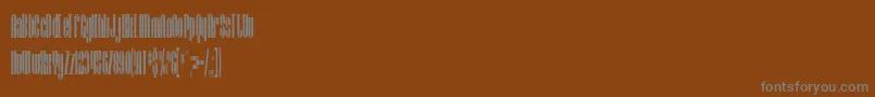 Fonte SfBaroquesqueCondensed – fontes cinzas em um fundo marrom