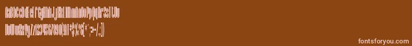 SfBaroquesqueCondensed-Schriftart – Rosa Schriften auf braunem Hintergrund