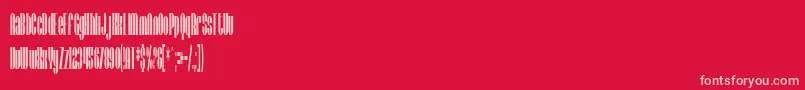 SfBaroquesqueCondensed Font – Pink Fonts on Red Background