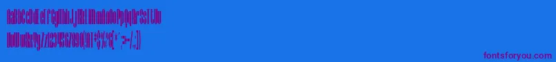 SfBaroquesqueCondensed-Schriftart – Violette Schriften auf blauem Hintergrund