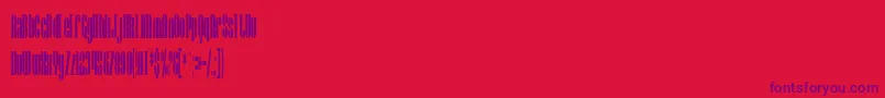 フォントSfBaroquesqueCondensed – 赤い背景に紫のフォント