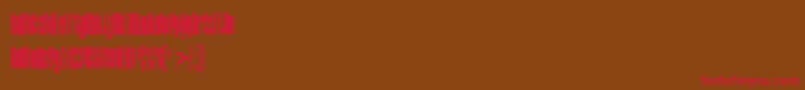 SfBaroquesqueCondensed Font – Red Fonts on Brown Background