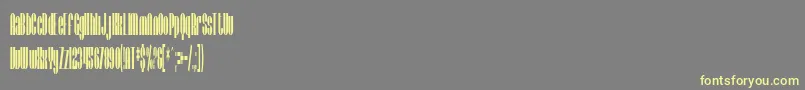 SfBaroquesqueCondensed-Schriftart – Gelbe Schriften auf grauem Hintergrund