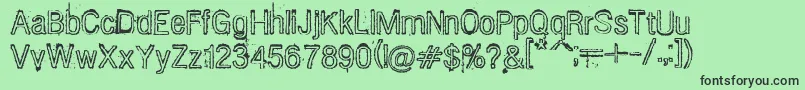 Diesel Font – Black Fonts on Green Background