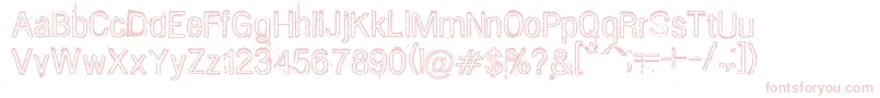 Diesel Font – Pink Fonts on White Background